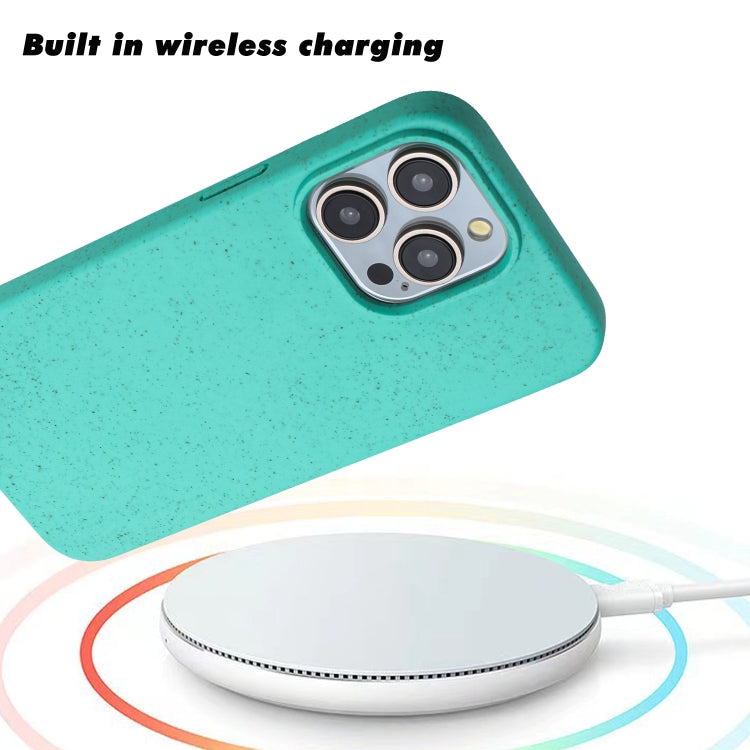 For iPhone 15 Pro Max Wheat MagSafe Magnetic Straw Material + TPU Phone Case(Green) - iPhone 15 Pro Max Cases by PMC Jewellery | Online Shopping South Africa | PMC Jewellery