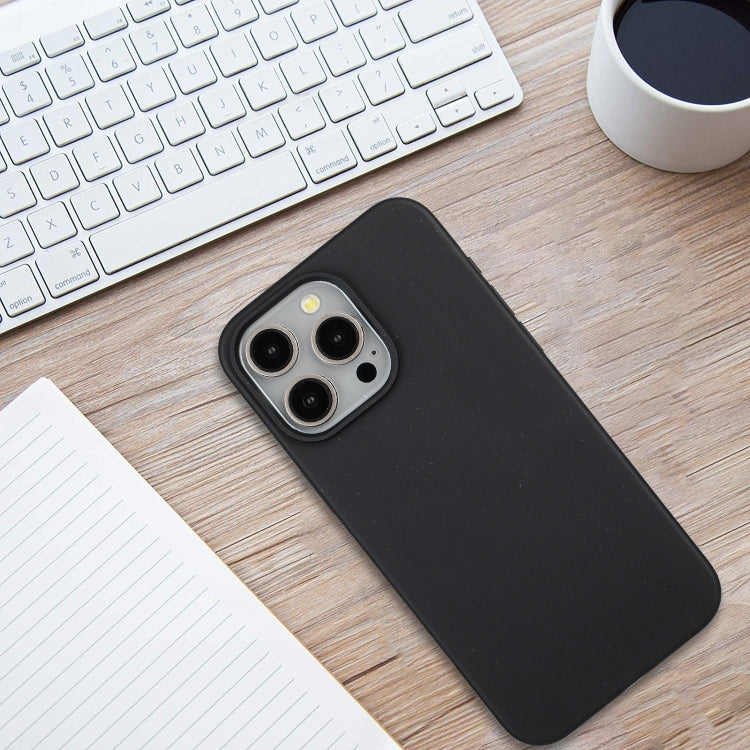 For iPhone 14 Pro Wheat MagSafe Magnetic Straw Material + TPU Phone Case(Black) - free shipping - PMC TechLife - Order now!
