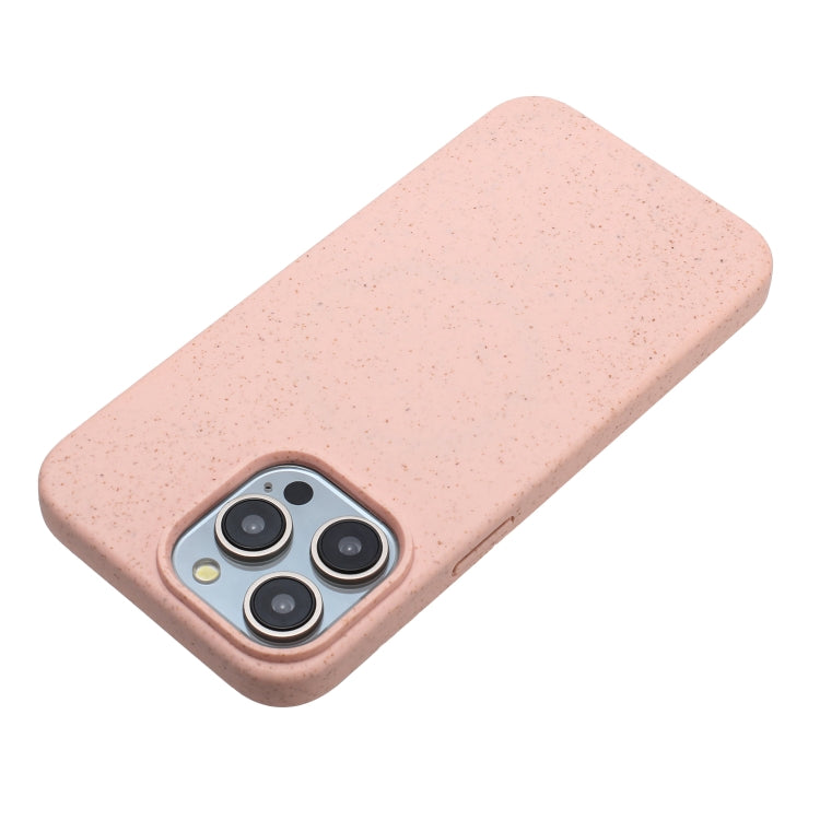 For iPhone 14 Pro Max Wheat MagSafe Magnetic Straw Material + TPU Phone Case(Pink) - free shipping - PMC TechLife - Order now!