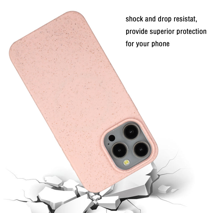 For iPhone 14 Pro Max Wheat MagSafe Magnetic Straw Material + TPU Phone Case(Pink) - free shipping - PMC TechLife - Order now!