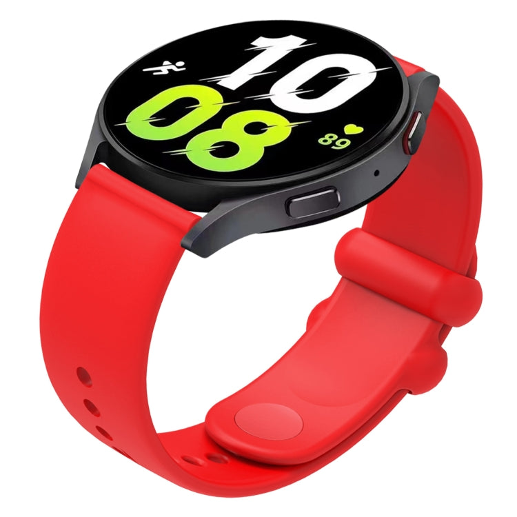 18mm Universal Solid Color Reverse Buckle Silicone Watch Band(Red) - free shipping - PMC TechLife - Order now!