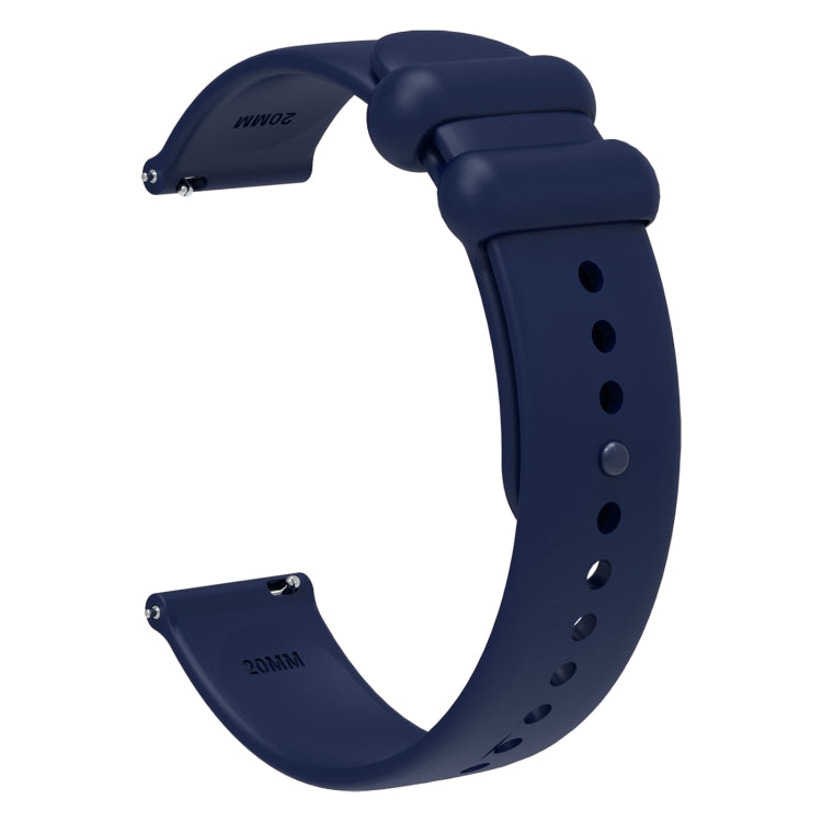 18mm Universal Solid Color Reverse Buckle Silicone Watch Band(Dark Blue) - free shipping - PMC TechLife - Order now!