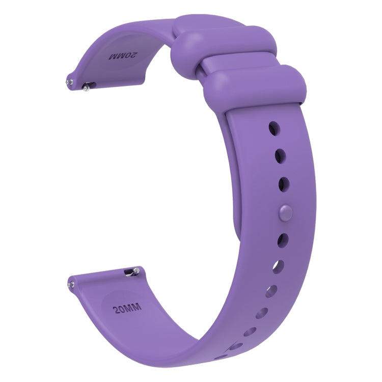 18mm Universal Solid Color Reverse Buckle Silicone Watch Band(Purple) - free shipping - PMC TechLife - Order now!