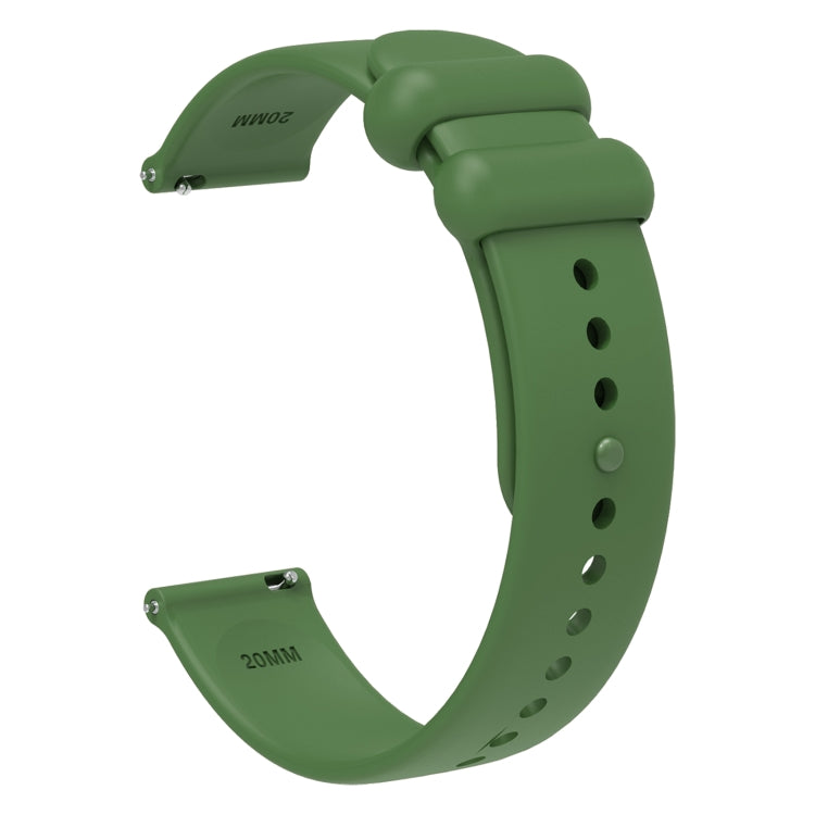 18mm Universal Solid Color Reverse Buckle Silicone Watch Band(Green) - free shipping - PMC TechLife - Order now!