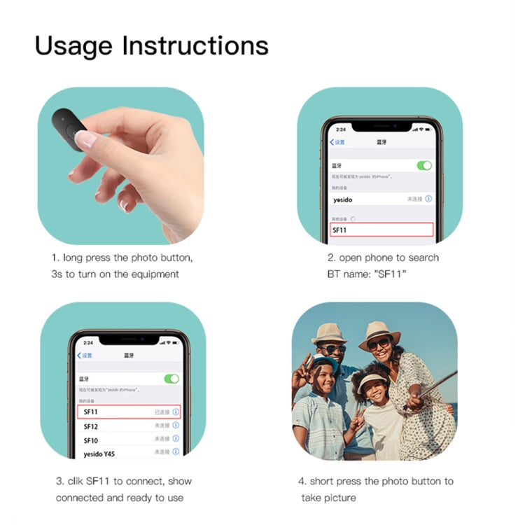 Yesido SF11 Retractable Bluetooth Tripod Phone Live Broadcast Selfie Stand(Black) - Selfie Sticks by Yesido | Online Shopping South Africa | PMC Jewellery | Buy Now Pay Later Mobicred