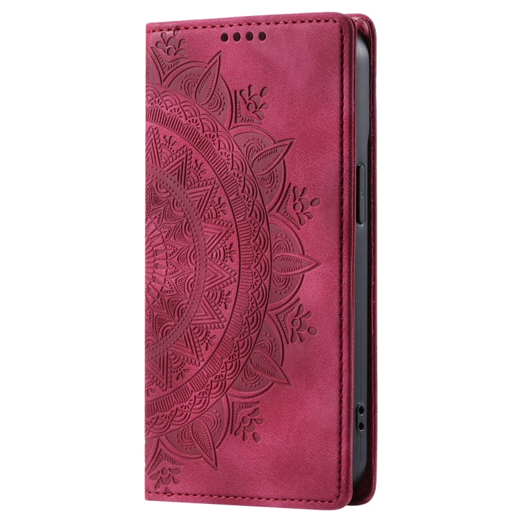 For iPhone 16 Pro Max Totem Embossed Magnetic Leather Phone Case(Red) - iPhone 16 Pro Max Cases by PMC TechLife | Online Shopping South Africa | PMC TechLife | Buy Now Pay Later Mobicred