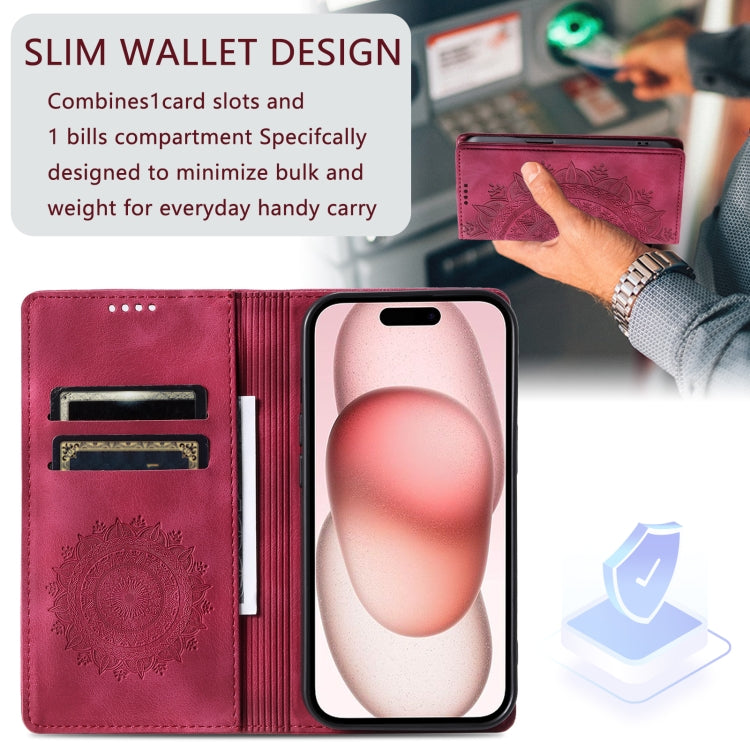 For iPhone 16 Pro Max Totem Embossed Magnetic Leather Phone Case(Red) - iPhone 16 Pro Max Cases by PMC TechLife | Online Shopping South Africa | PMC TechLife | Buy Now Pay Later Mobicred