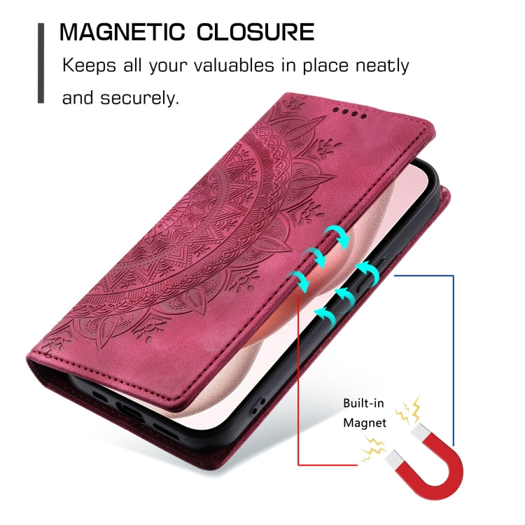For iPhone 16 Pro Max Totem Embossed Magnetic Leather Phone Case(Red) - iPhone 16 Pro Max Cases by PMC TechLife | Online Shopping South Africa | PMC TechLife | Buy Now Pay Later Mobicred