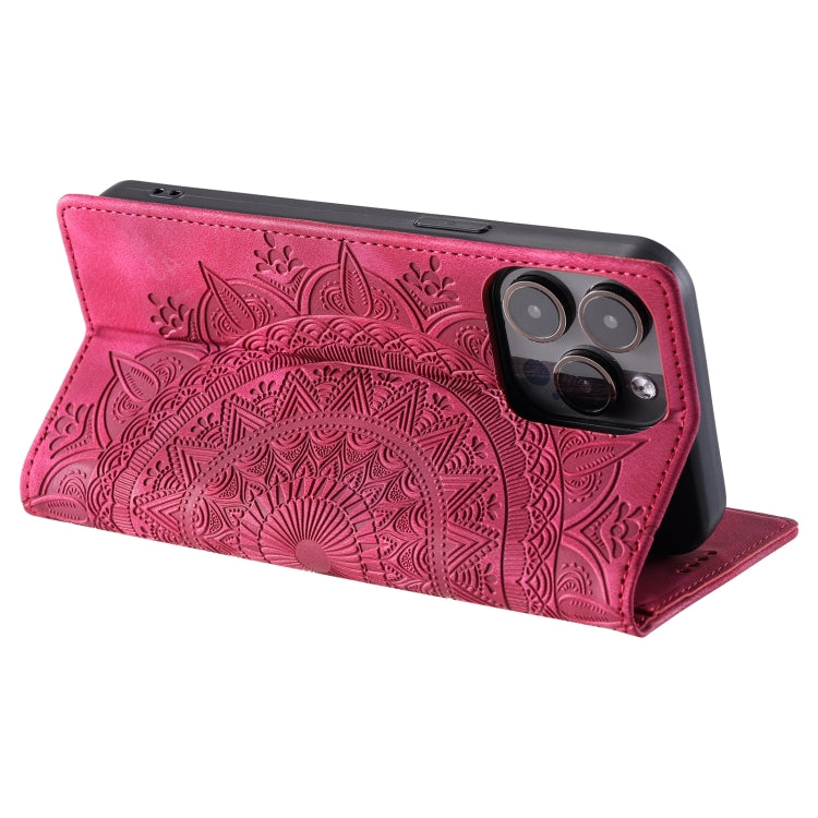 For iPhone 16 Pro Max Totem Embossed Magnetic Leather Phone Case(Red) - iPhone 16 Pro Max Cases by PMC TechLife | Online Shopping South Africa | PMC TechLife | Buy Now Pay Later Mobicred