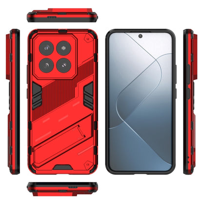 For Xiaomi 14 Pro 5G Punk Armor 2 in 1 PC + TPU Phone Case with Holder(Red) - 14 Pro Cases by PMC Jewellery | Online Shopping South Africa | PMC Jewellery | Buy Now Pay Later Mobicred