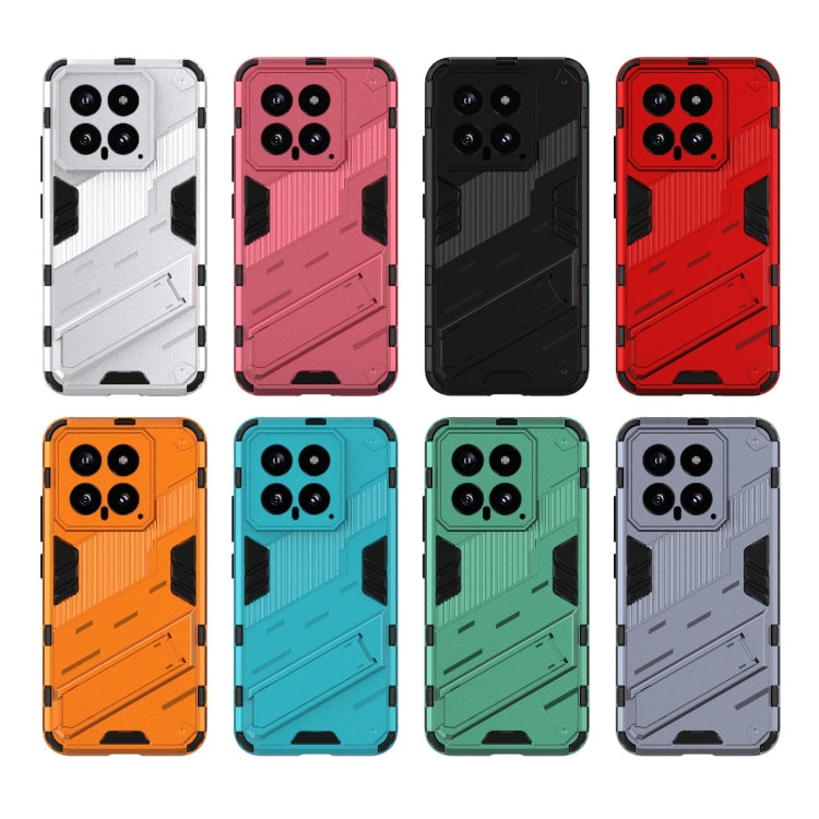 For Xiaomi 14 5G Punk Armor 2 in 1 PC + TPU Phone Case with Holder(Orange) - 14 Cases by PMC TechLife | Online Shopping South Africa | PMC TechLife