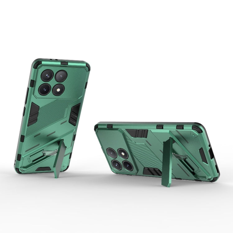 For Xiaomi Redmi K70 5G Punk Armor 2 in 1 PC + TPU Phone Case with Holder(Green) - K70 Cases by PMC Jewellery | Online Shopping South Africa | PMC Jewellery | Buy Now Pay Later Mobicred