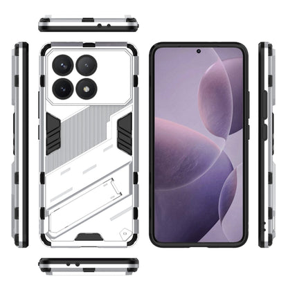 For Xiaomi Redmi K70 5G Punk Armor 2 in 1 PC + TPU Phone Case with Holder(White) - K70 Cases by PMC Jewellery | Online Shopping South Africa | PMC Jewellery | Buy Now Pay Later Mobicred