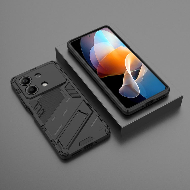 For Xiaomi Redmi Note 13R Pro 5G Punk Armor 2 in 1 PC + TPU Phone Case with Holder(Black) - Xiaomi Cases by PMC TechLife | Online Shopping South Africa | PMC TechLife | Buy Now Pay Later Mobicred