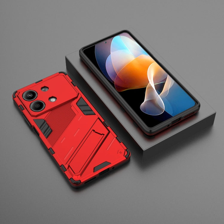 For Xiaomi Redmi Note 13R Pro 5G Punk Armor 2 in 1 PC + TPU Phone Case with Holder(Red) - Xiaomi Cases by PMC Jewellery | Online Shopping South Africa | PMC Jewellery | Buy Now Pay Later Mobicred