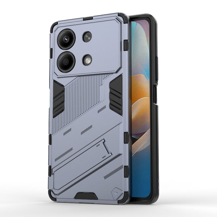 For Xiaomi Redmi Note 13R Pro 5G Punk Armor 2 in 1 PC + TPU Phone Case with Holder(Grey) - Xiaomi Cases by PMC Jewellery | Online Shopping South Africa | PMC Jewellery | Buy Now Pay Later Mobicred