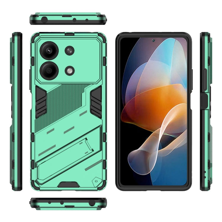 For Xiaomi Redmi Note 13R Pro 5G Punk Armor 2 in 1 PC + TPU Phone Case with Holder(Green) - Xiaomi Cases by PMC Jewellery | Online Shopping South Africa | PMC Jewellery | Buy Now Pay Later Mobicred