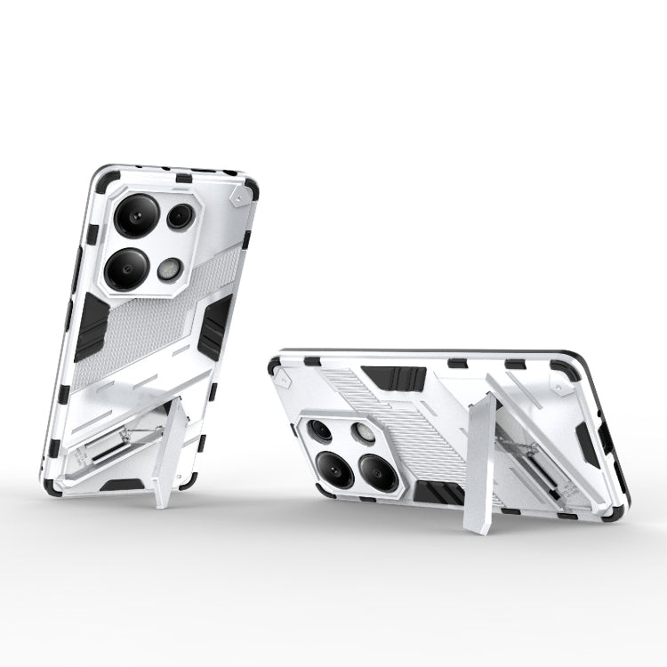 For Xiaomi Redmi Note 13 Pro 4G Global Punk Armor 2 in 1 PC + TPU Phone Case with Holder(White) - Xiaomi Cases by PMC TechLife | Online Shopping South Africa | PMC TechLife | Buy Now Pay Later Mobicred