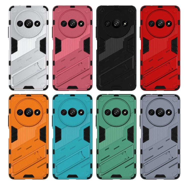 For Xiaomi Redmi A3 4G Global Punk Armor 2 in 1 PC + TPU Phone Case with Holder(Black) - Xiaomi Cases by PMC TechLife | Online Shopping South Africa | PMC TechLife | Buy Now Pay Later Mobicred