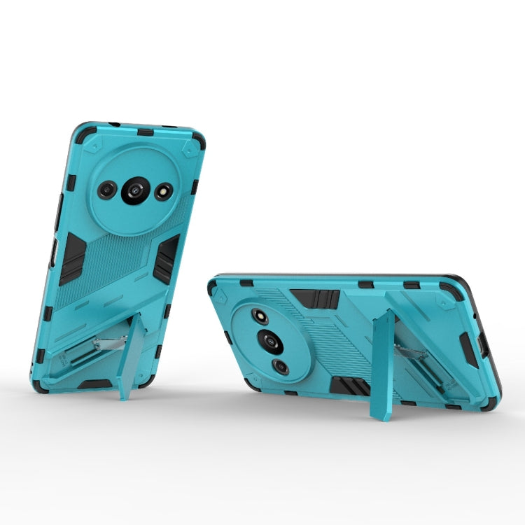 For Xiaomi Redmi A3 4G Global Punk Armor 2 in 1 PC + TPU Phone Case with Holder(Blue) - Xiaomi Cases by PMC Jewellery | Online Shopping South Africa | PMC Jewellery | Buy Now Pay Later Mobicred