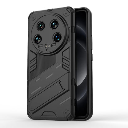 For Xiaomi 14 Ultra 5G Punk Armor 2 in 1 PC + TPU Phone Case with Holder(Black) - 14 Ultra Cases by PMC Jewellery | Online Shopping South Africa | PMC Jewellery | Buy Now Pay Later Mobicred