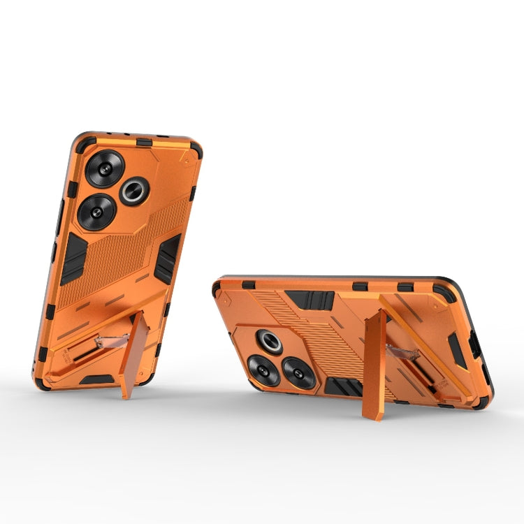 For Xiaomi Redmi Turbo 3 5G Punk Armor 2 in 1 PC + TPU Phone Case with Holder(Orange) - Xiaomi Cases by PMC Jewellery | Online Shopping South Africa | PMC Jewellery | Buy Now Pay Later Mobicred