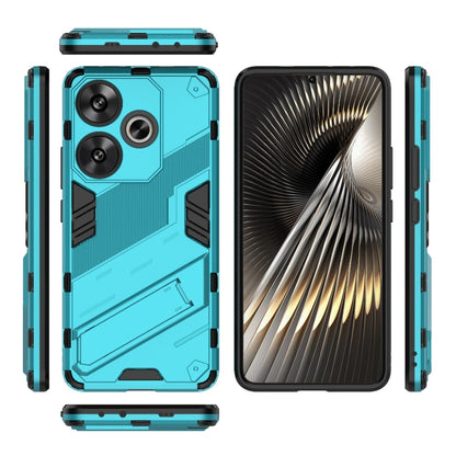 For Xiaomi Redmi Turbo 3 5G Punk Armor 2 in 1 PC + TPU Phone Case with Holder(Blue) - Xiaomi Cases by PMC Jewellery | Online Shopping South Africa | PMC Jewellery | Buy Now Pay Later Mobicred