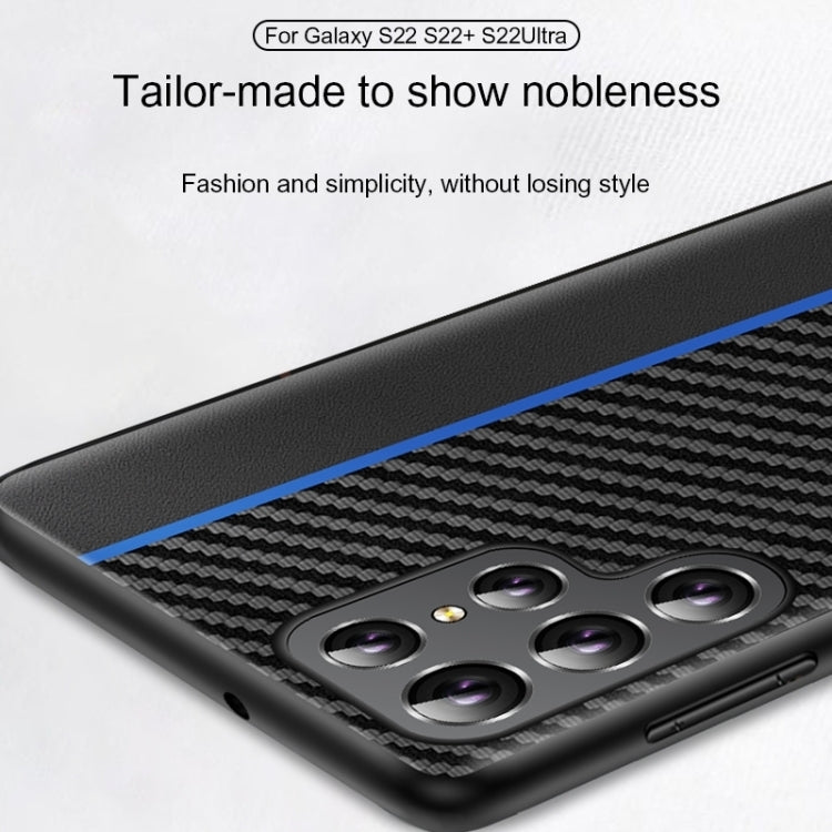 For Samsung Galaxy S25+ 5G Ultra-thin Carbon Fiber Texture Splicing Phone Case(Blue) - Galaxy S25+ 5G Cases by PMC Jewellery | Online Shopping South Africa | PMC Jewellery | Buy Now Pay Later Mobicred