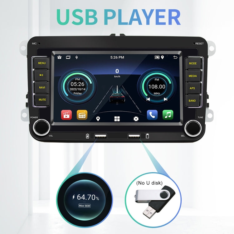 S9070 For Volkswagen 7 inch Portable Car MP5 Player Support CarPlay / Android Auto, Specification:1GB+16GB(Black) - Car MP3 & MP4 & MP5 by PMC Jewellery | Online Shopping South Africa | PMC Jewellery