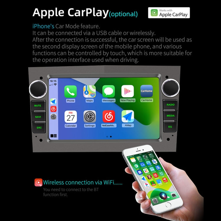 S-OB7A 7 inch Portable Car MP5 Player Built-in DAB Function Support CarPlay / Android Auto for OPEL, Specification:1GB+16GB(Black) - Car MP3 & MP4 & MP5 by PMC Jewellery | Online Shopping South Africa | PMC Jewellery | Buy Now Pay Later Mobicred