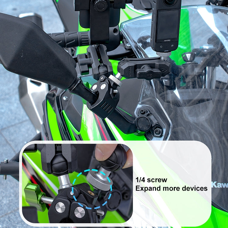 RUIGPRO Crab Clamp Action Camera Bracket 1/4 Ball Head Mount with Rod - Holder by RUIGPRO | Online Shopping South Africa | PMC TechLife | Buy Now Pay Later Mobicred