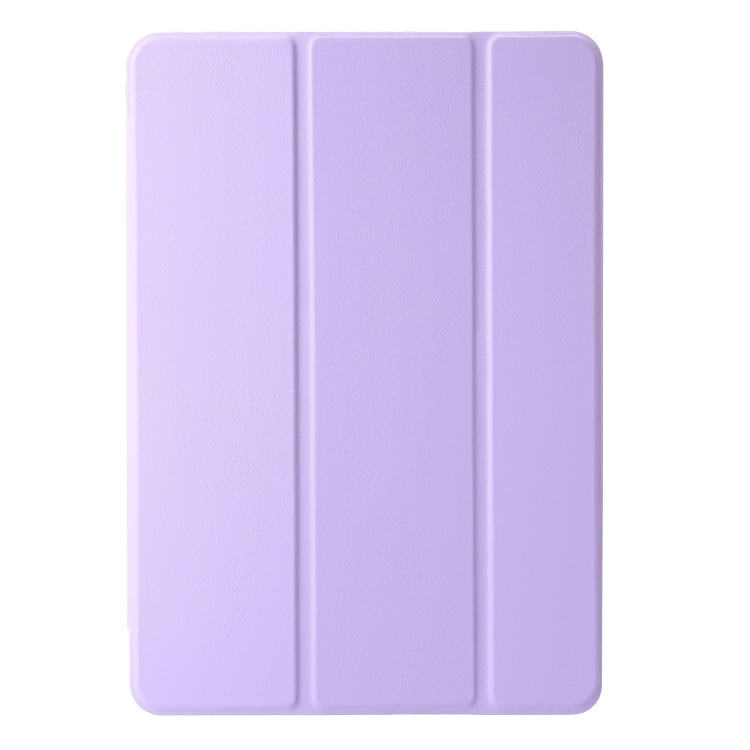 For Huawei MatePad Pro 13.2 2023 Clear Acrylic 3-Fold Leather Tablet Case(Purple) - Huawei by PMC TechLife | Online Shopping South Africa | PMC TechLife | Buy Now Pay Later Mobicred