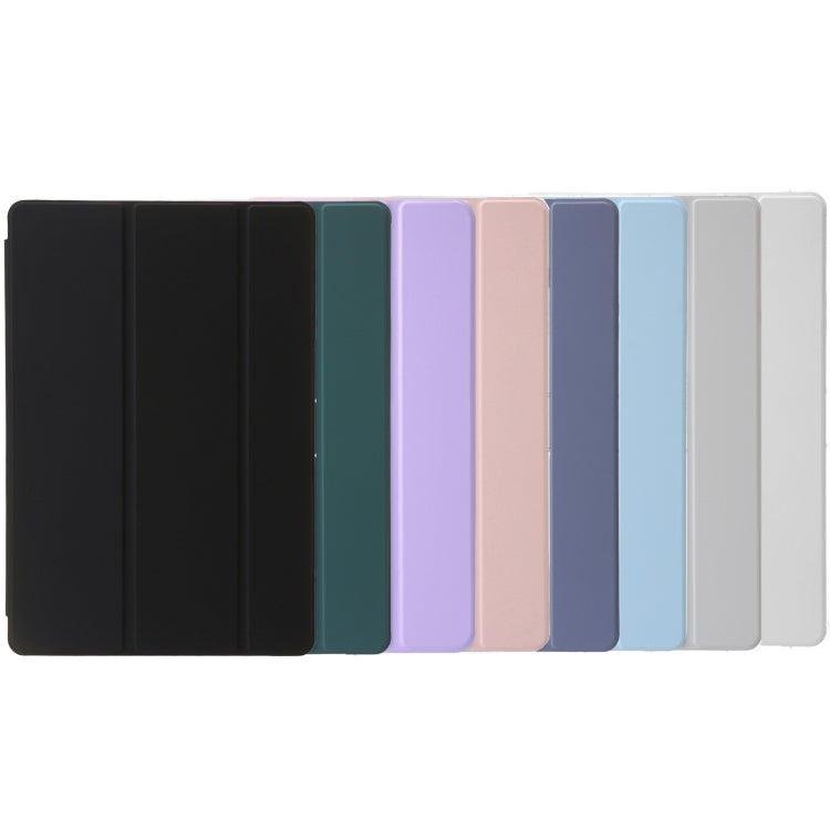 For Huawei MatePad Pro 13.2 2023 Clear Acrylic 3-Fold Leather Tablet Case(Ice Blue) - Huawei by PMC TechLife | Online Shopping South Africa | PMC TechLife | Buy Now Pay Later Mobicred