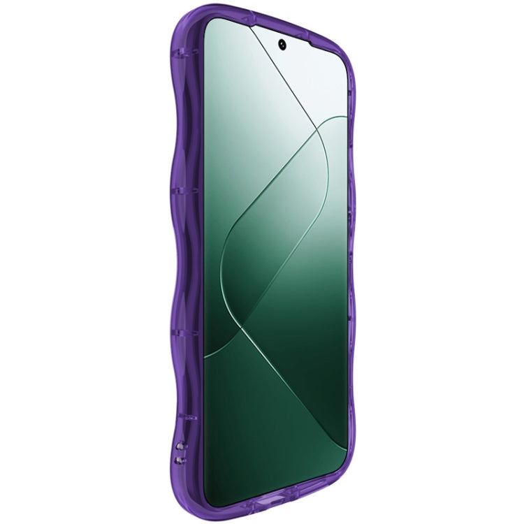 For Xiaomi 14 Pro 5G IMAK Wave Bubble Soft Shockproof Phone Case(Purple) - 14 Pro Cases by imak | Online Shopping South Africa | PMC Jewellery | Buy Now Pay Later Mobicred