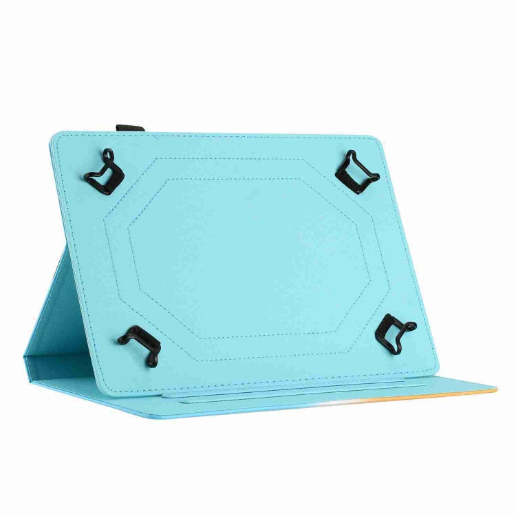 For 10 inch Universal Marble Pattern Stitching Leather Tablet Case(Rose Blue) - 10 - 11 inch by PMC TechLife | Online Shopping South Africa | PMC TechLife | Buy Now Pay Later Mobicred