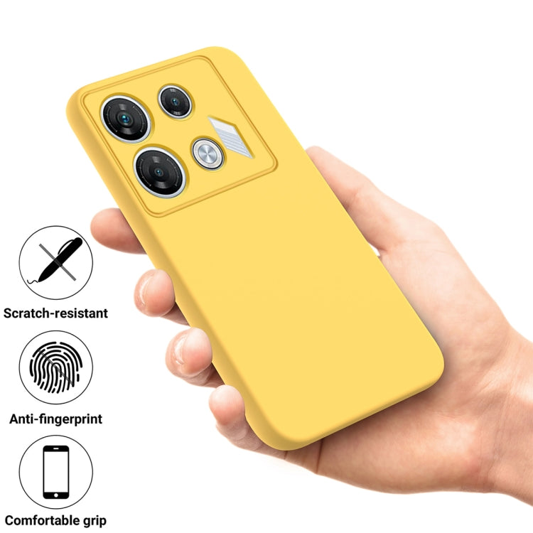 For Infinix GT 10 Pro Solid Color Liquid Silicone Dropproof Full Coverage Protective Case(Yellow) - Infinix Cases by PMC Jewellery | Online Shopping South Africa | PMC Jewellery