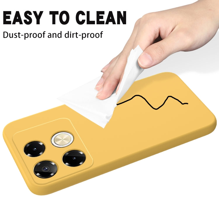 For Infinix Note 40 Pro 4G Solid Color Liquid Silicone Dropproof Full Coverage Protective Case(Yellow) - Infinix Cases by PMC TechLife | Online Shopping South Africa | PMC TechLife | Buy Now Pay Later Mobicred