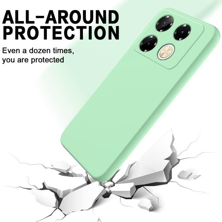 For Infinix Note 40 Pro 4G Solid Color Liquid Silicone Dropproof Full Coverage Protective Case(Green) - Infinix Cases by PMC TechLife | Online Shopping South Africa | PMC TechLife | Buy Now Pay Later Mobicred