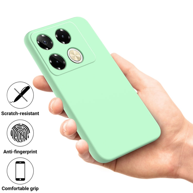 For Infinix Note 40 Pro 4G Solid Color Liquid Silicone Dropproof Full Coverage Protective Case(Green) - Infinix Cases by PMC TechLife | Online Shopping South Africa | PMC TechLife | Buy Now Pay Later Mobicred