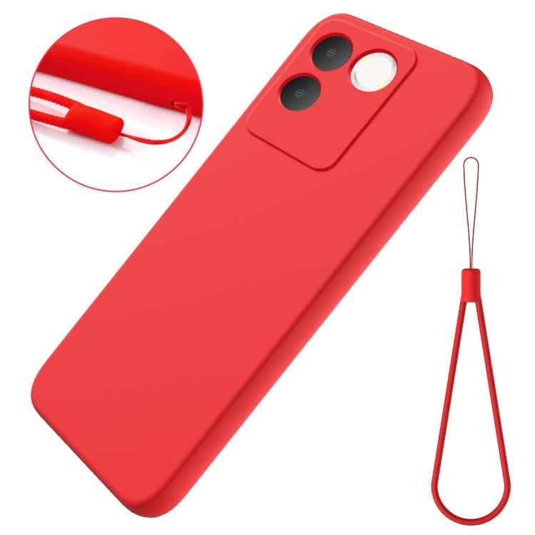For vivo T2 Pro/S17e/iQOO Z7 Pro Solid Color Liquid Silicone Dropproof Full Coverage Phone Case(Red) - vivo Cases by PMC TechLife | Online Shopping South Africa | PMC TechLife | Buy Now Pay Later Mobicred