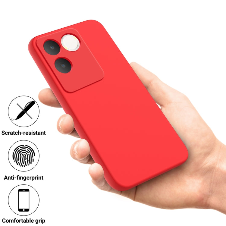 For vivo T2 Pro/S17e/iQOO Z7 Pro Solid Color Liquid Silicone Dropproof Full Coverage Phone Case(Red) - vivo Cases by PMC TechLife | Online Shopping South Africa | PMC TechLife | Buy Now Pay Later Mobicred