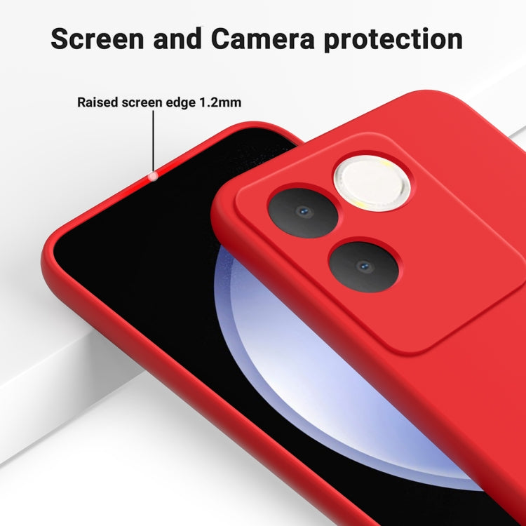 For vivo T2 Pro/S17e/iQOO Z7 Pro Solid Color Liquid Silicone Dropproof Full Coverage Phone Case(Red) - vivo Cases by PMC TechLife | Online Shopping South Africa | PMC TechLife | Buy Now Pay Later Mobicred
