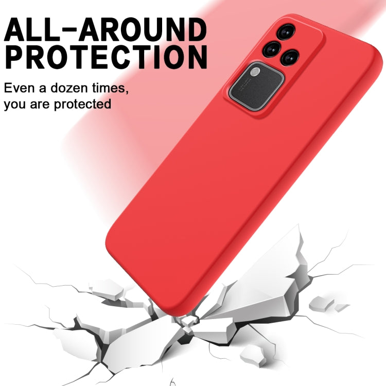 For vivo S18 / S18 Pro / V30 / V30 Pro Solid Color Liquid Silicone Dropproof Full Coverage Protective Case(Red) - S18 Cases by PMC TechLife | Online Shopping South Africa | PMC TechLife