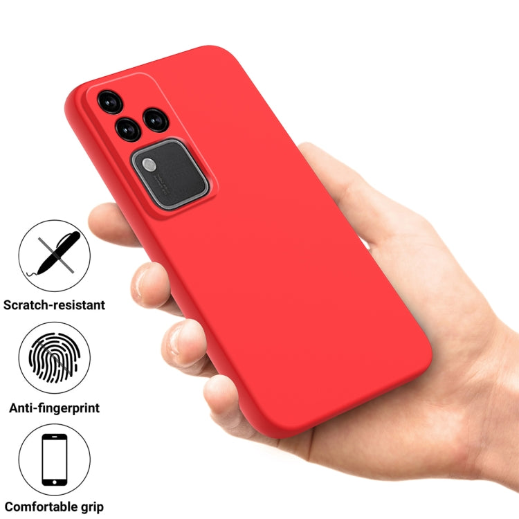 For vivo S18 / S18 Pro / V30 / V30 Pro Solid Color Liquid Silicone Dropproof Full Coverage Protective Case(Red) - S18 Cases by PMC TechLife | Online Shopping South Africa | PMC TechLife