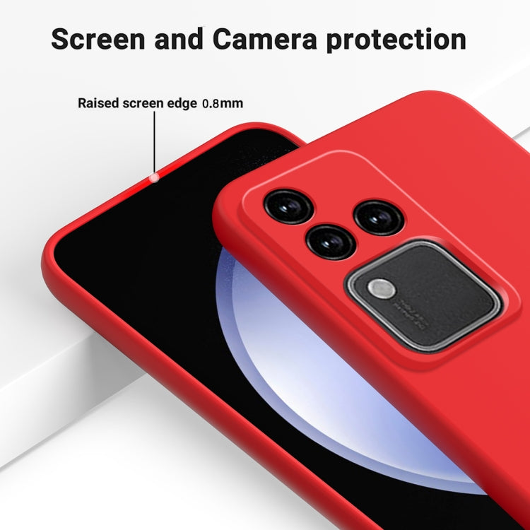 For vivo S18 / S18 Pro / V30 / V30 Pro Solid Color Liquid Silicone Dropproof Full Coverage Protective Case(Red) - S18 Cases by PMC TechLife | Online Shopping South Africa | PMC TechLife