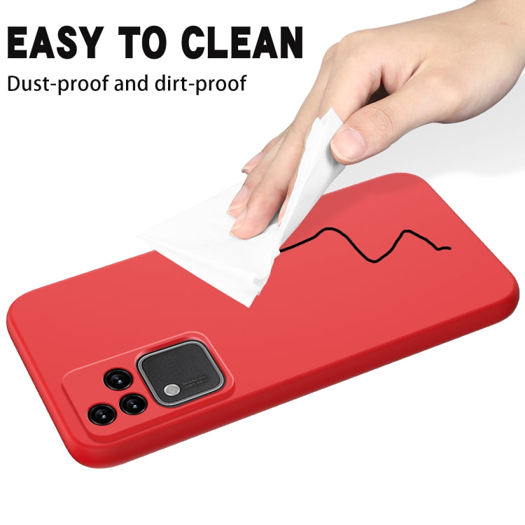 For vivo S18 / S18 Pro / V30 / V30 Pro Solid Color Liquid Silicone Dropproof Full Coverage Protective Case(Red) - S18 Cases by PMC TechLife | Online Shopping South Africa | PMC TechLife