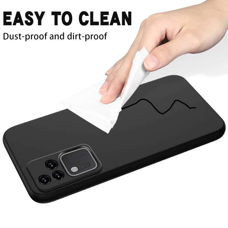 For vivo S18 / S18 Pro / V30 / V30 Pro Solid Color Liquid Silicone Dropproof Full Coverage Protective Case(Black) - S18 Cases by PMC TechLife | Online Shopping South Africa | PMC TechLife