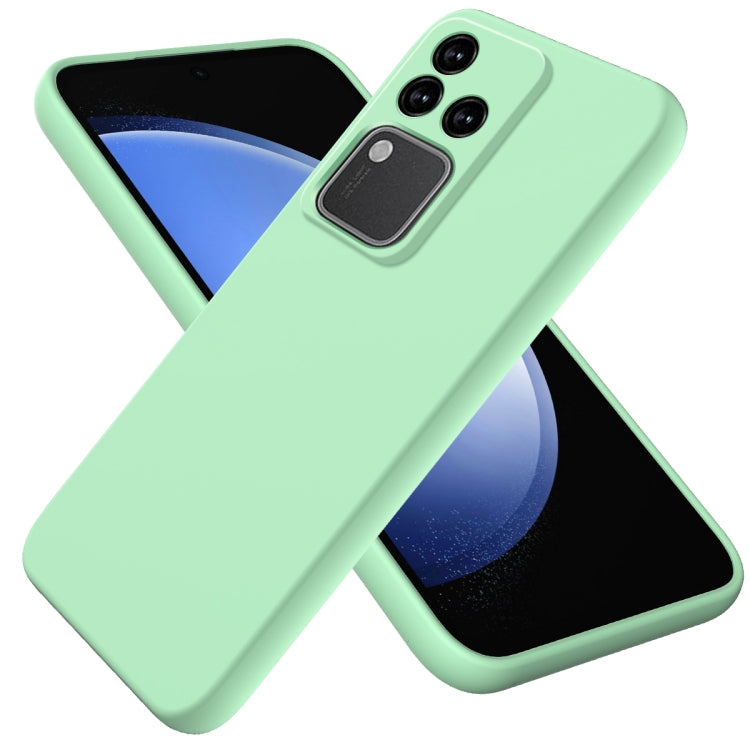 For vivo S18 / S18 Pro / V30 / V30 Pro Solid Color Liquid Silicone Dropproof Full Coverage Protective Case(Green) - S18 Cases by PMC TechLife | Online Shopping South Africa | PMC TechLife