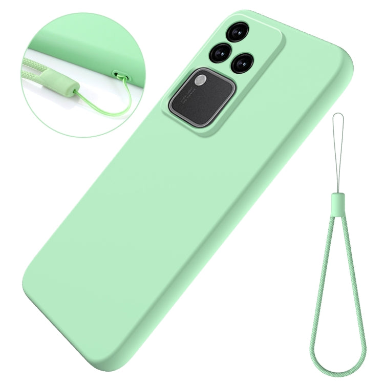 For vivo S18 / S18 Pro / V30 / V30 Pro Solid Color Liquid Silicone Dropproof Full Coverage Protective Case(Green) - S18 Cases by PMC TechLife | Online Shopping South Africa | PMC TechLife