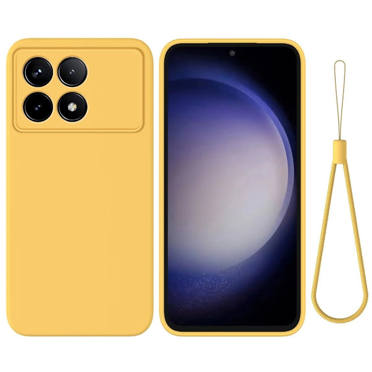 For Xiaomi Poco X6 Pro 5G/Redmi K70E Solid Color Liquid Silicone Dropproof Full Coverage Phone Case(Yellow) - K70E Cases by PMC Jewellery | Online Shopping South Africa | PMC Jewellery | Buy Now Pay Later Mobicred